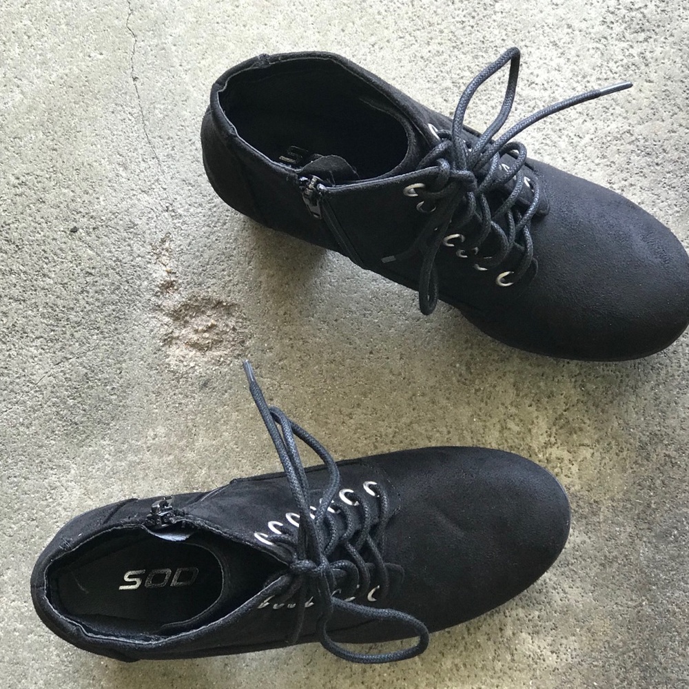 BEST SELLER Soda Black Military Heel Combat Boot Nu Shuz Key West - Picture 7 of 9